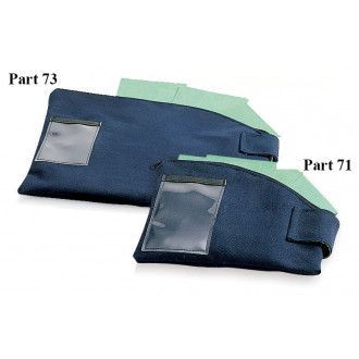 CLOSEOUT ITEM, 12"H to 8-1/2"H x 15-1/2"L Security Courier Pouch